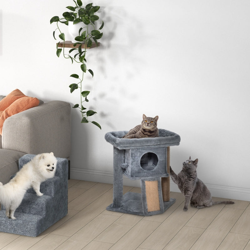 Cat Tree Tower, Cat Scratching Post Climbing Activity Centre, Grey