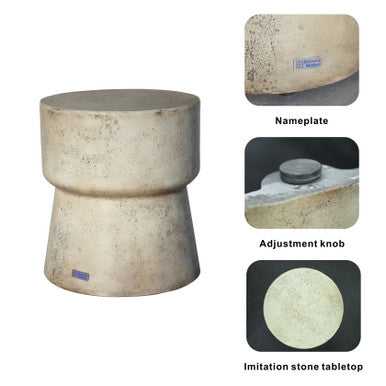 Outdoor Imitation Wood Waterproof Cylindrical Edge Coffee Table - PAT-2464ST