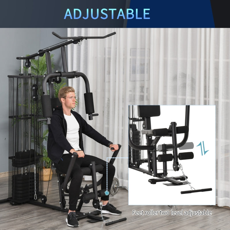 Multifunction Home Gym System Weight Training Workout Station, Metal