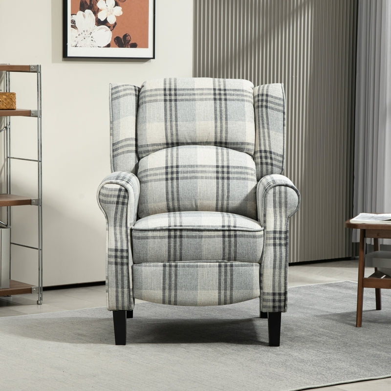 Reclining Armchair, 160?? with Footrest - Grey