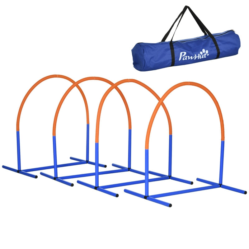 Dog Agility Equipment, Four-Piece Portable - Blue