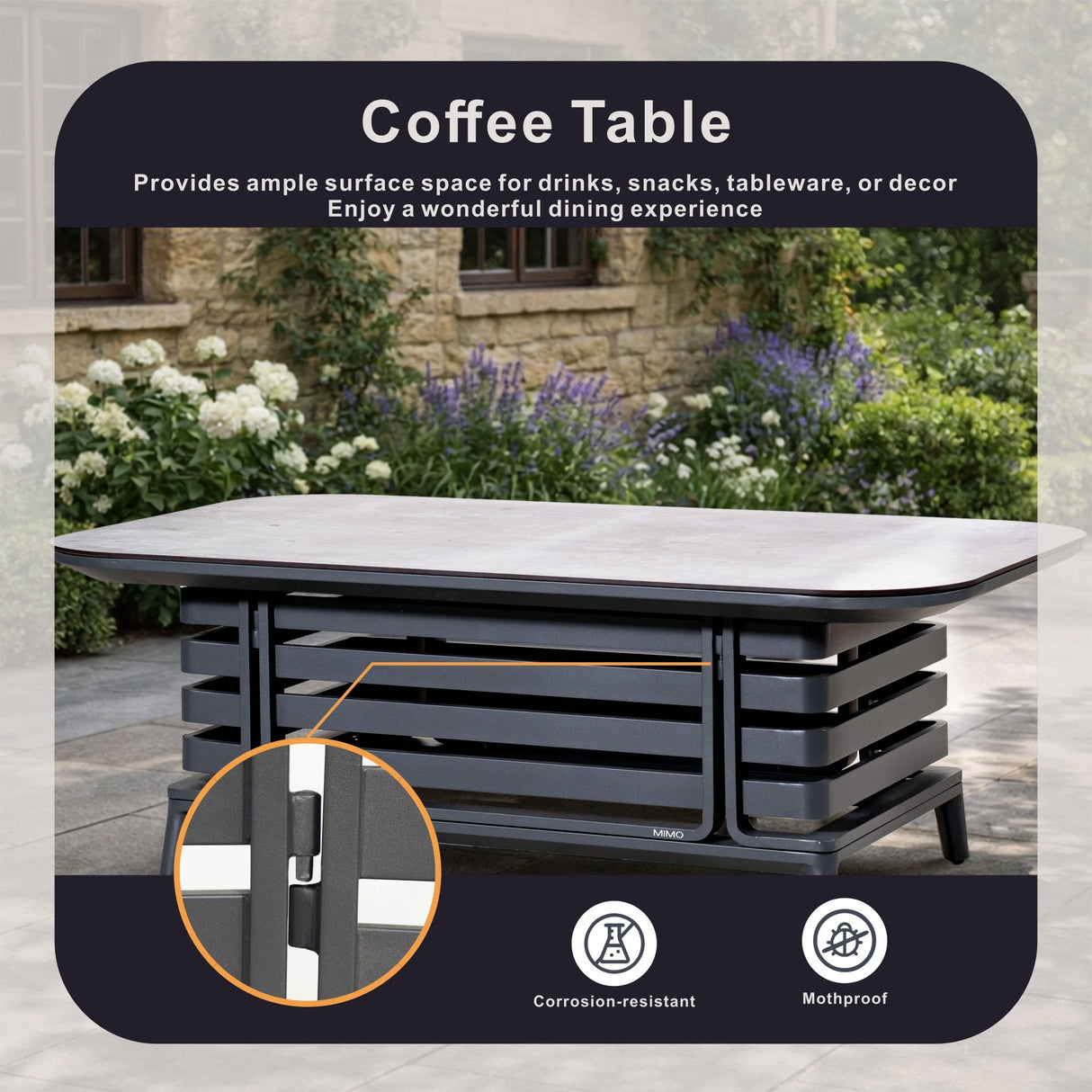 AUREL Aluminium Outdoor Coffee Table