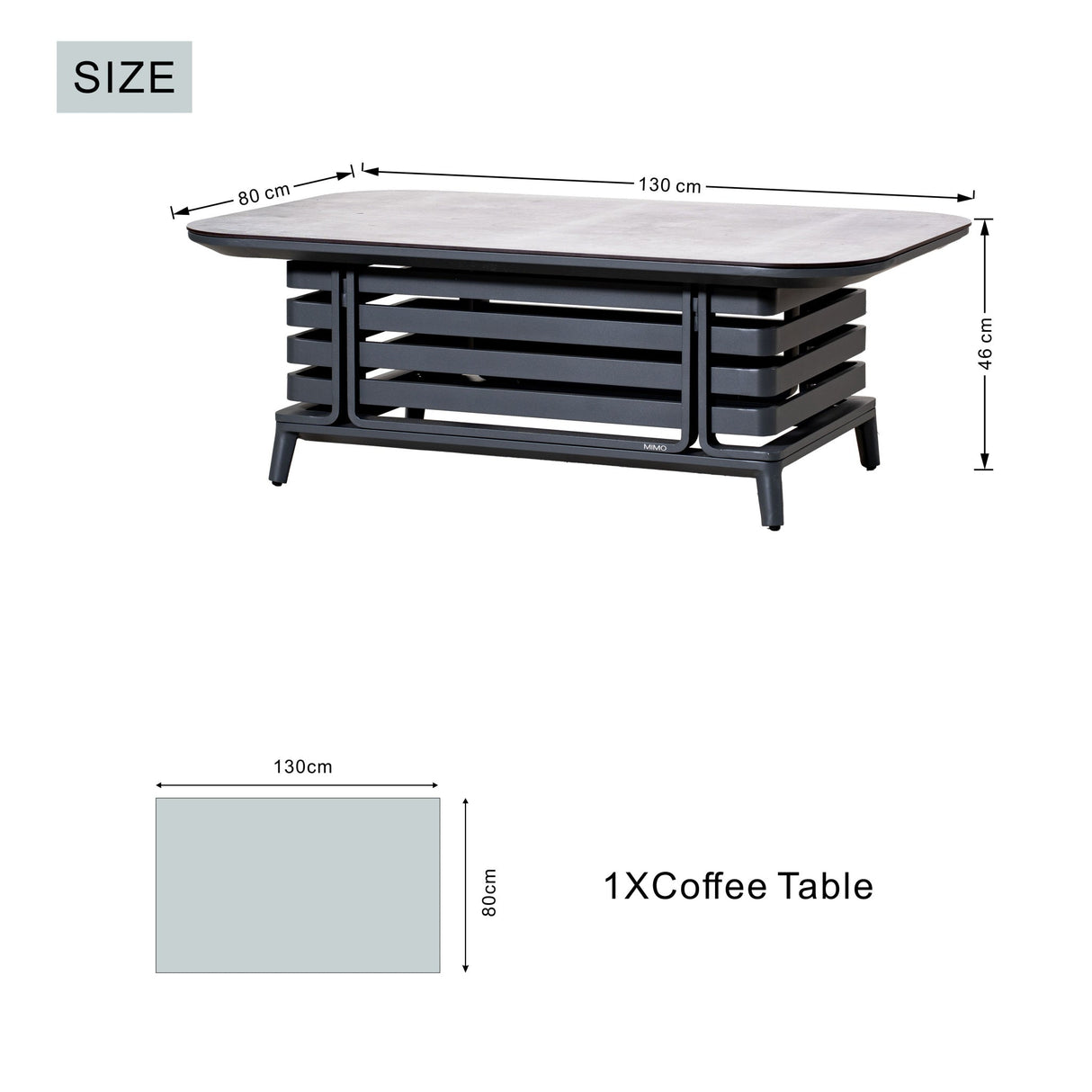 AUREL Aluminium Outdoor Coffee Table
