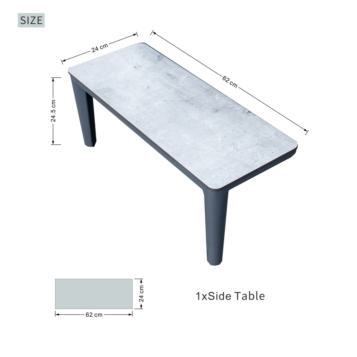 AUREL Aluminium Side Table