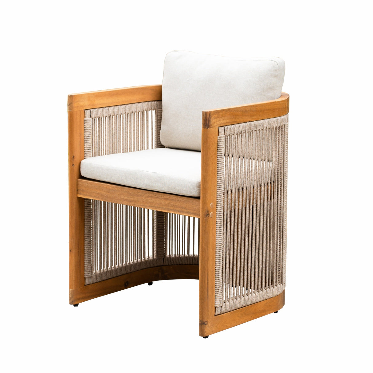 CAVEN Solid Wood Outdoor Dining Chair with Cushion