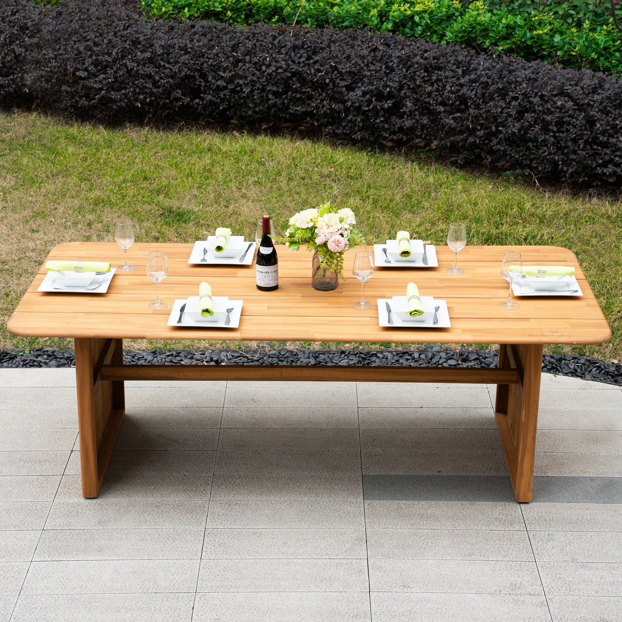 CAVEN Solid Wood Outdoor Dining Table - 2.2m