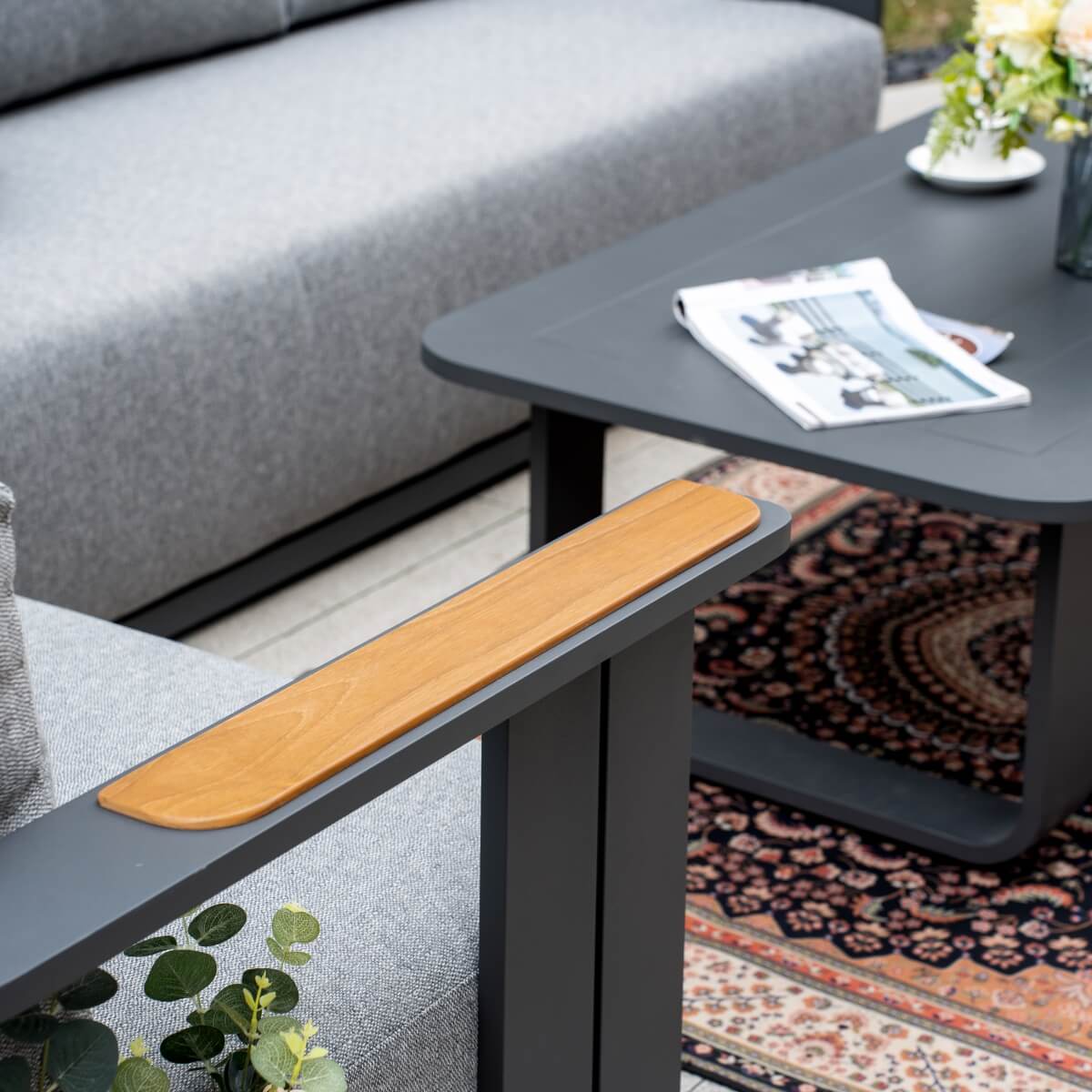 VAREL 4-Piece Sofa Set with TALARA Coffee Table (2 Armchairs + 3-Seater)
