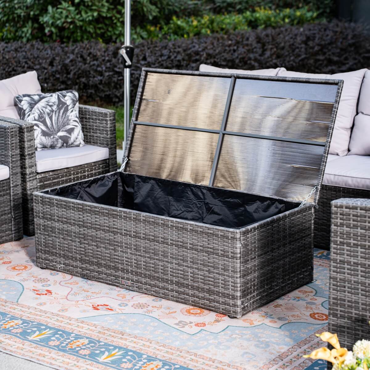 7-Seater Outdoor Sofa Set with Storage Box - PAS-1503-GR