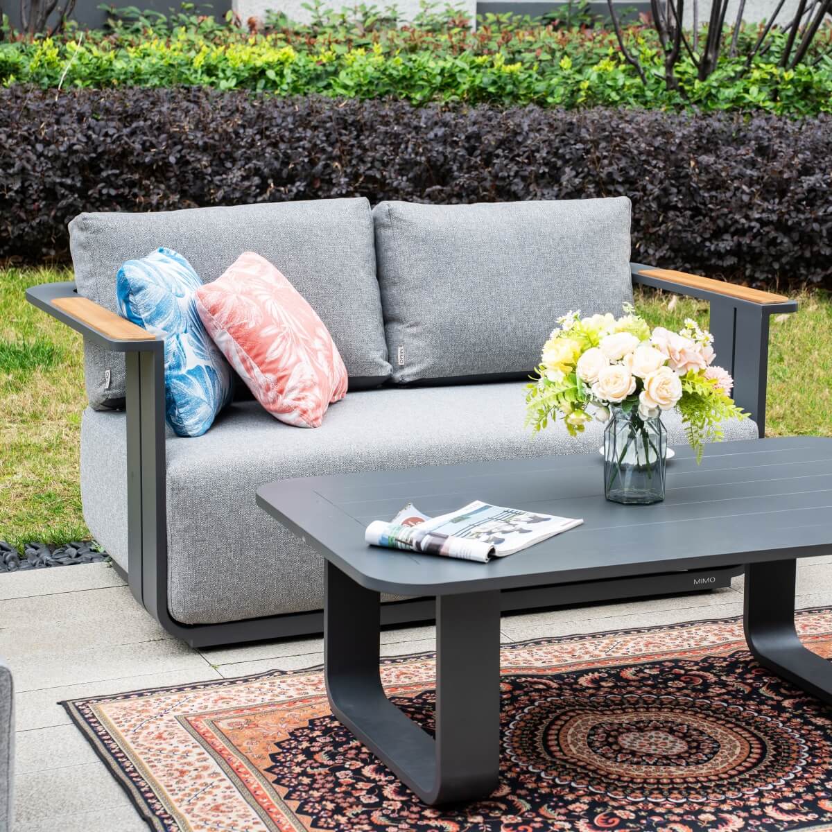 VAREL 4-Piece Sofa Set with TALARA Coffee Table (2 Armchairs + 2-Seater)