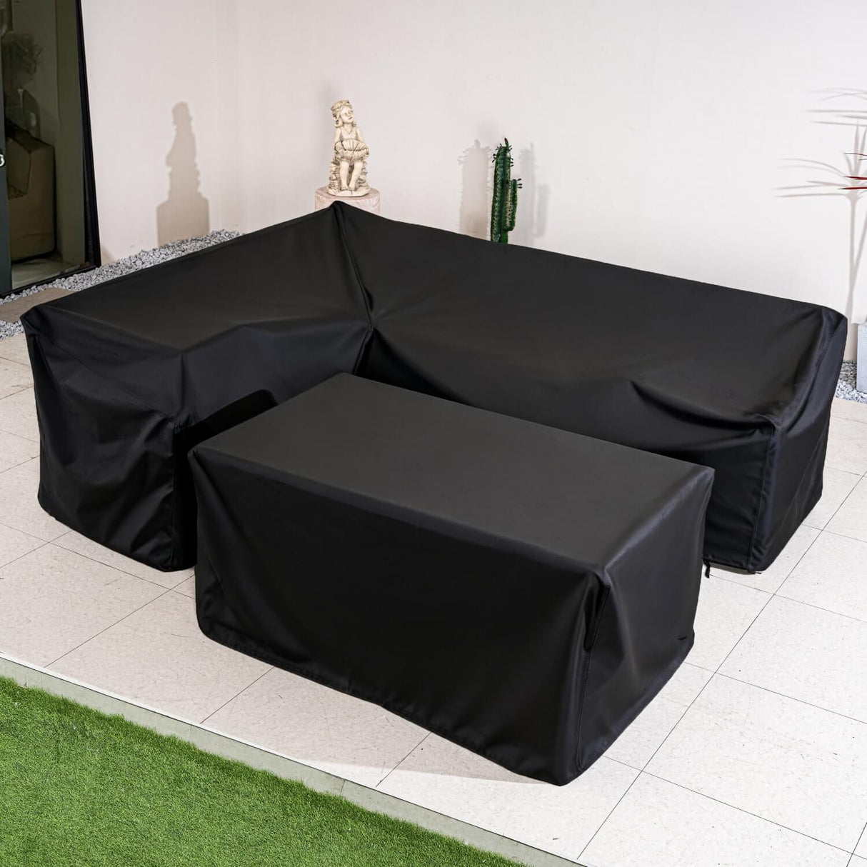 Waterproof Outdoor Furniture Cover Set RC-2022 - L-Shaped Sofa & Table, Heavy Duty, All-Season Protection