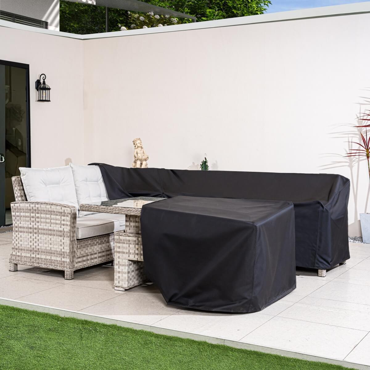 Waterproof Outdoor Furniture Cover Set RC-2021 – L-Shaped Sofa & Table, Heavy Duty, All-Season Protection