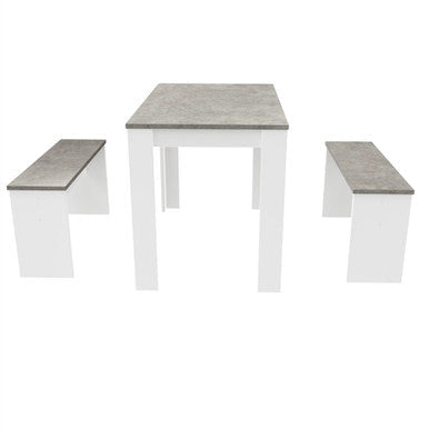 3-Piece Rectangular Dining Set with Two Benches for Kitchen - PAD-2461D