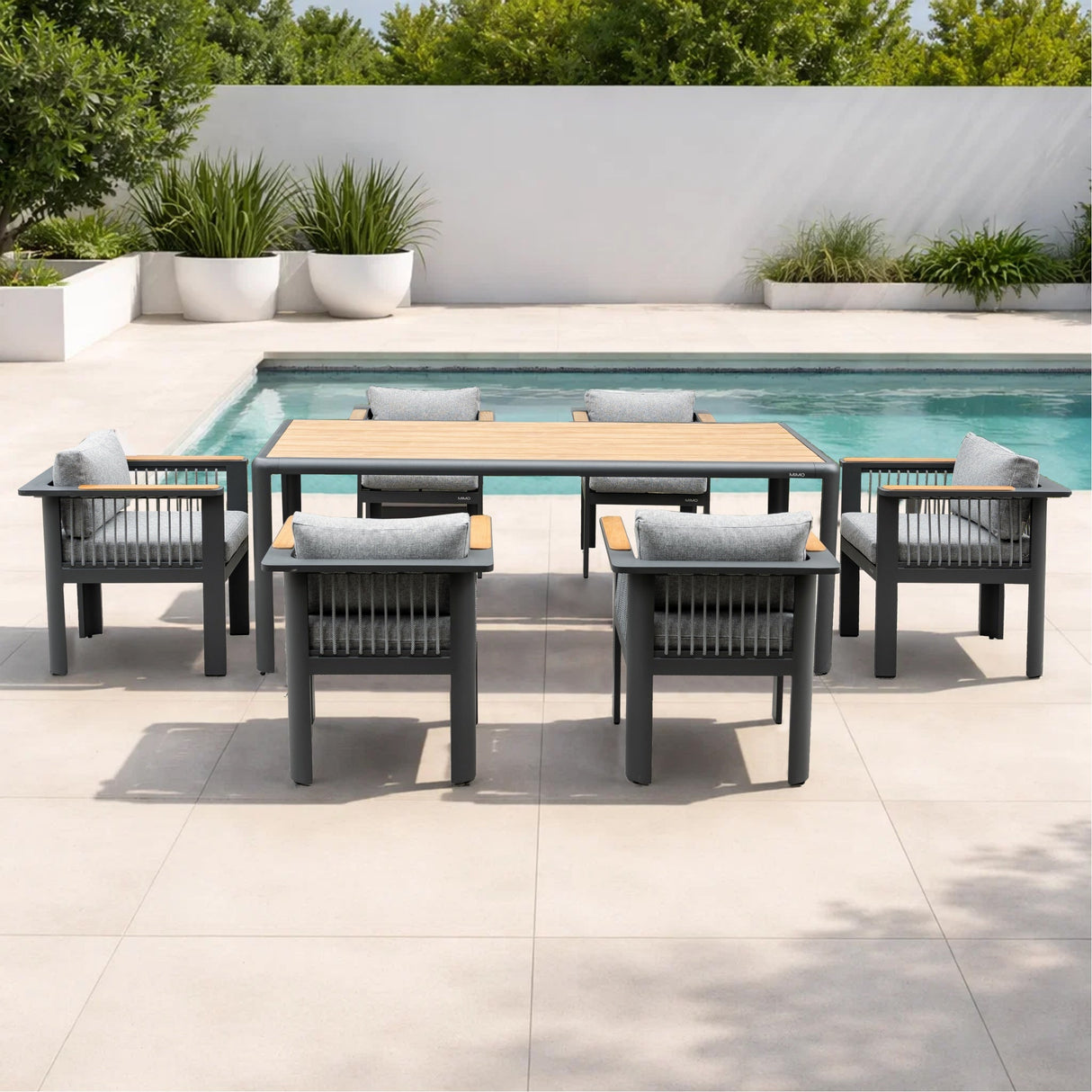 TALARA Aluminium Outdoor Dining Table 2M x 1M