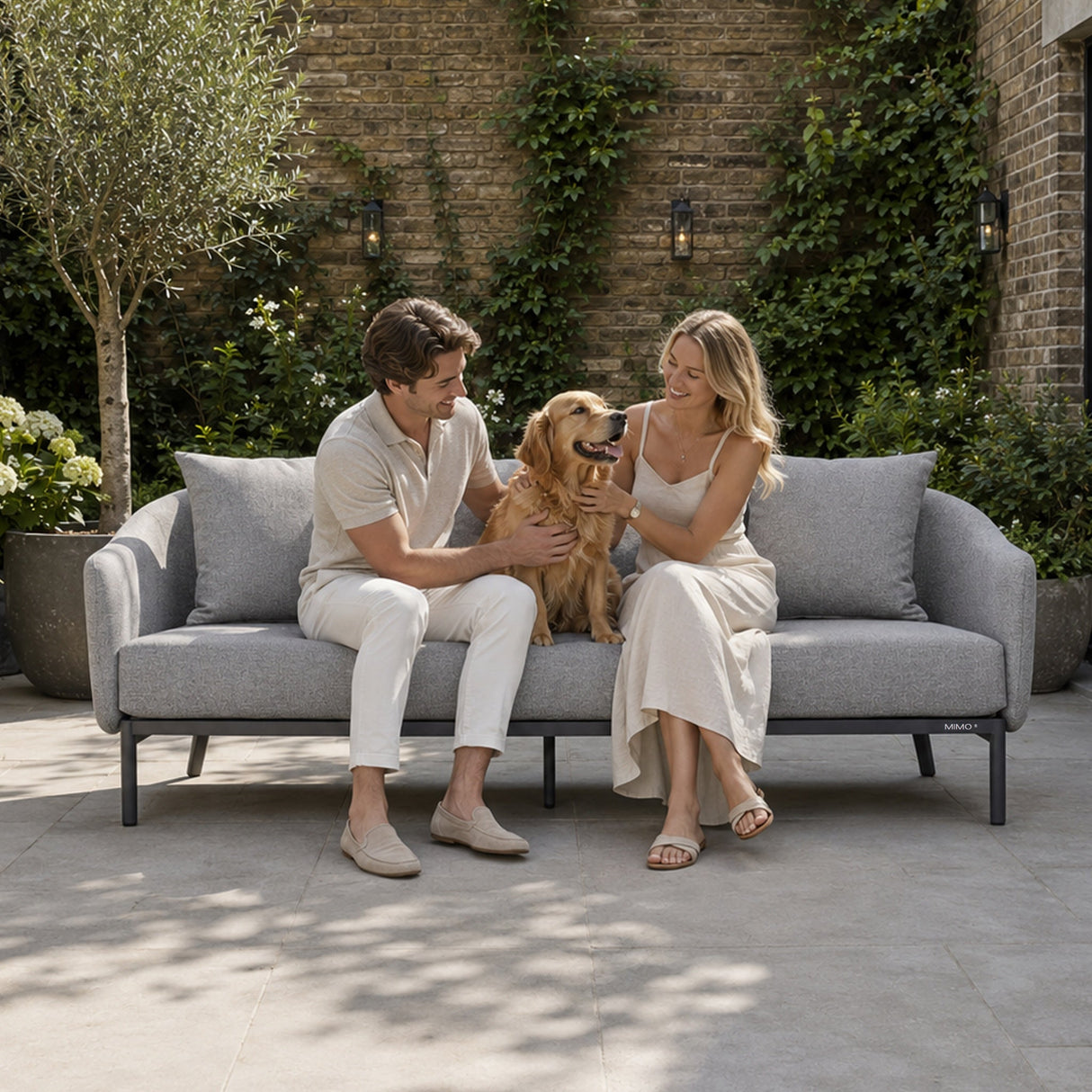 VELORA Aluminium Outdoor 3-Seater Sofa