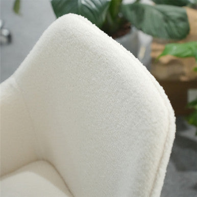 Adjustable Height Swivel Chair with New Teddy Fabric for Home and Office - PAC-2401RC