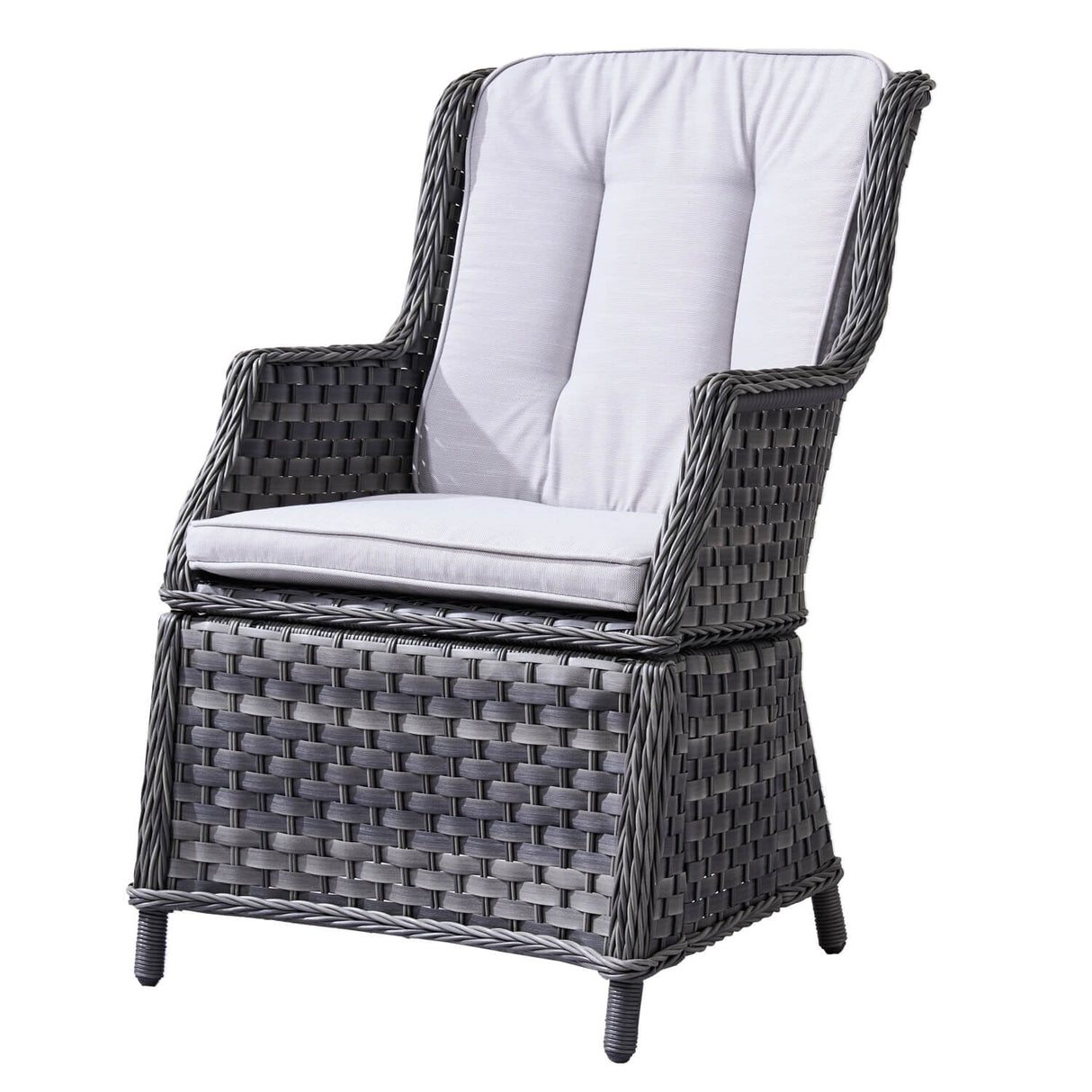 Ravenna Outdoor Wicker Armchairs with Cushions Set of 2 Weather-Resistant Patio Chairs (PAC-010)