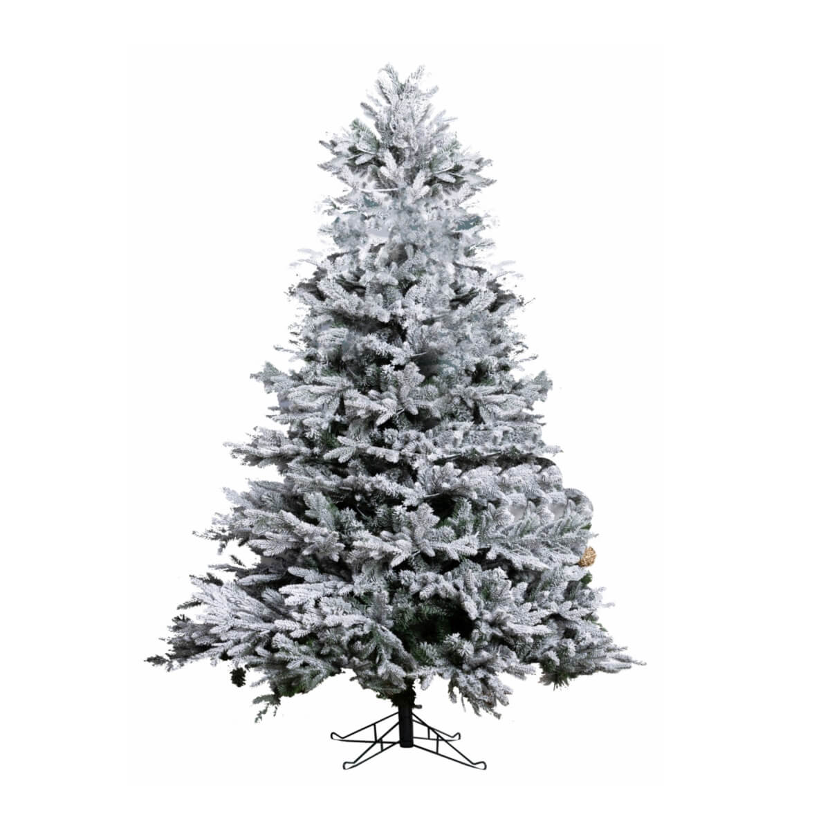Snow-Flocked Artificial Christmas Tree - Realistic Green Xmas Tree with Faux Snow Effect, 7ft/8ft