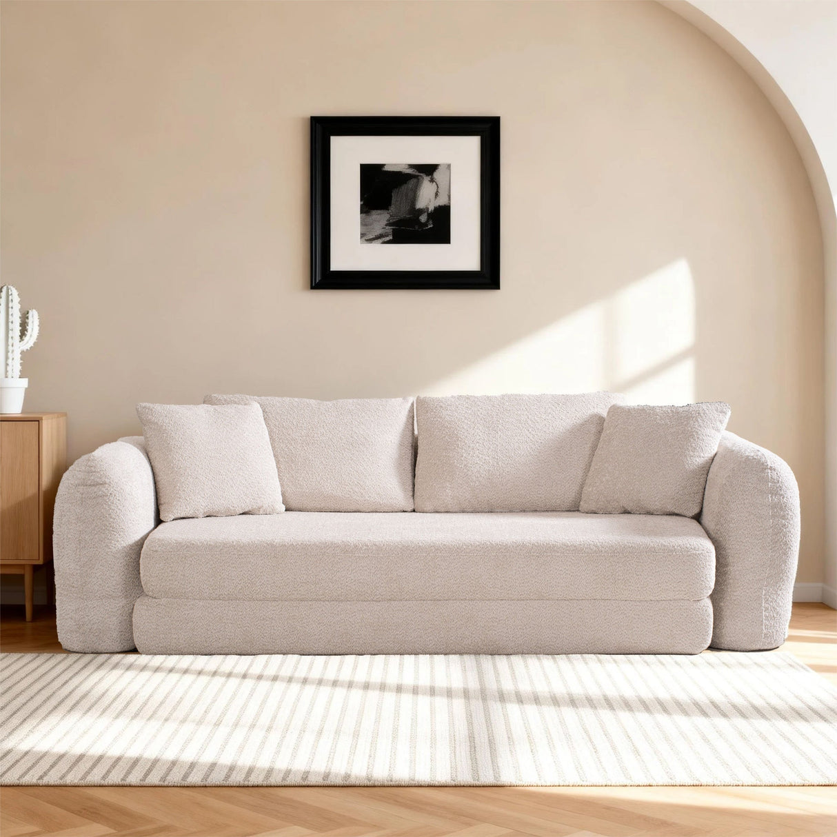 SOFTY Compressed Pull-Out Sofa Bed - Beige