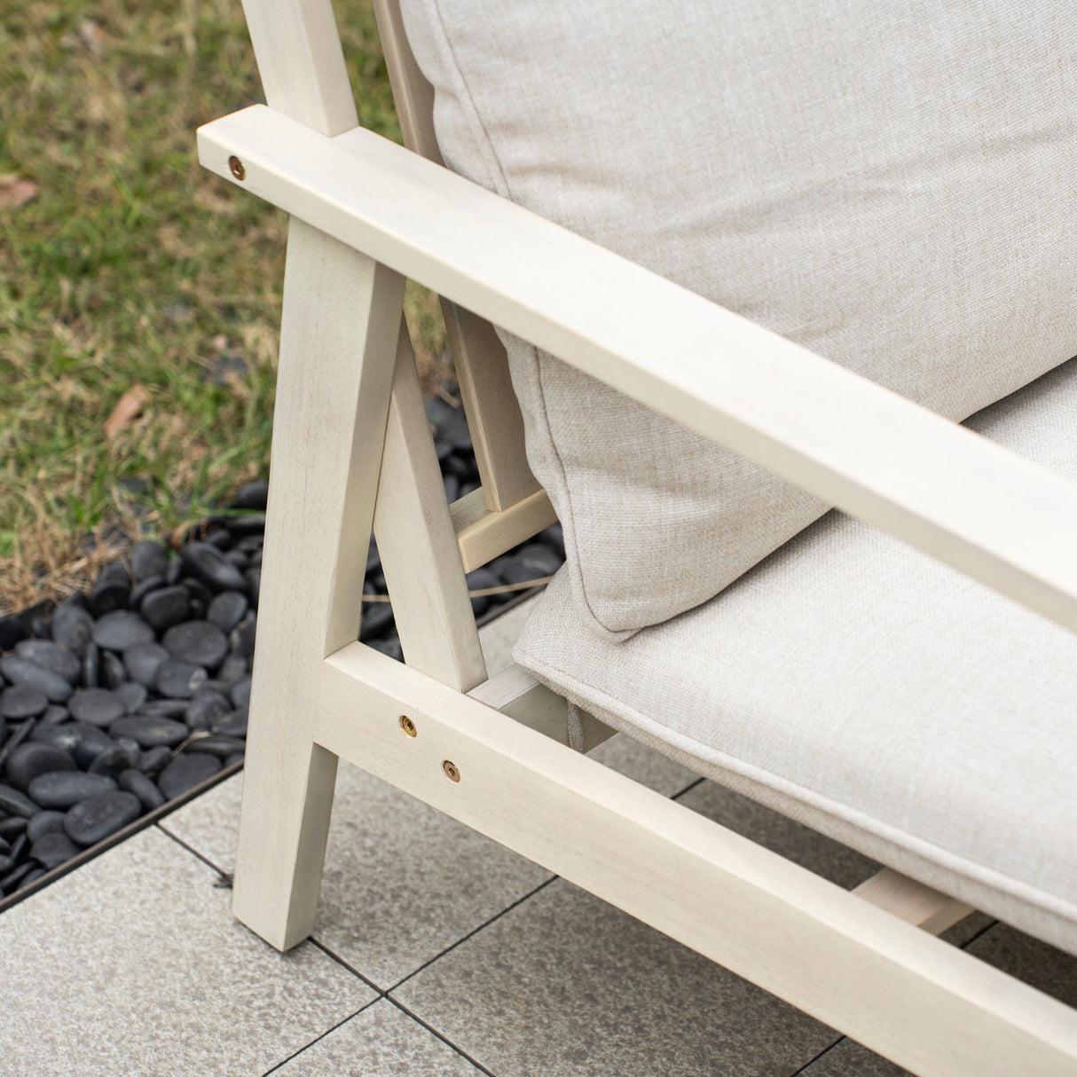 Solid Wood 2-seater Sofa