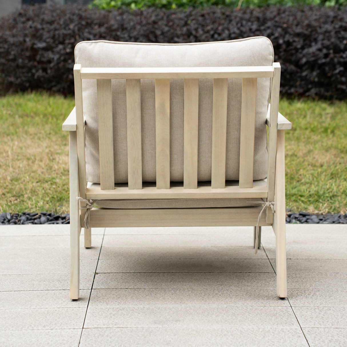Solid Wood Single Seater Sofa Set of 2