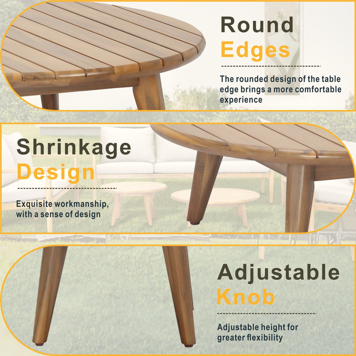 SOLARA Solid Wood Coffee Table