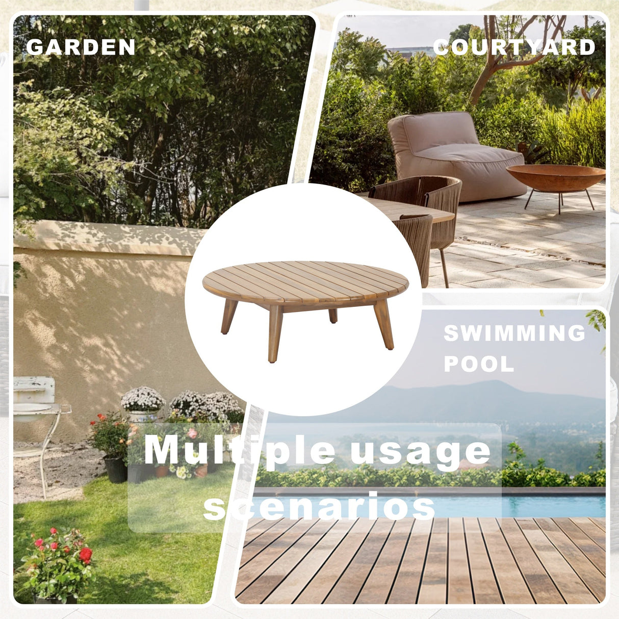 SOLARA Solid Wood Coffee Table
