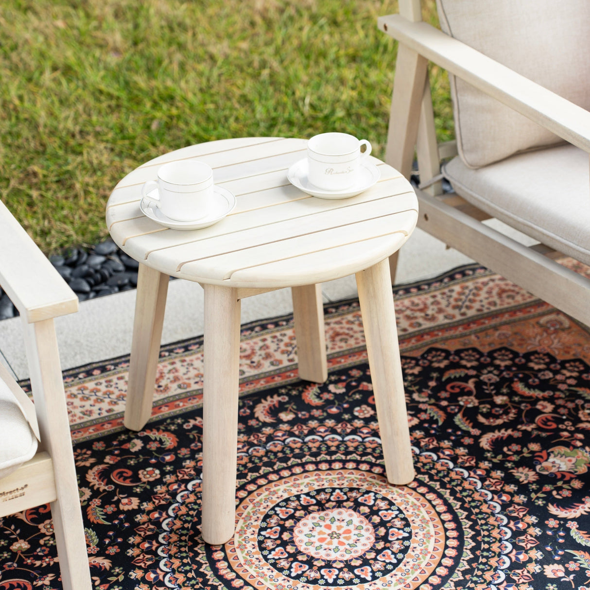 Wood Outdoor Bistro Sofa Set – 3-Piece