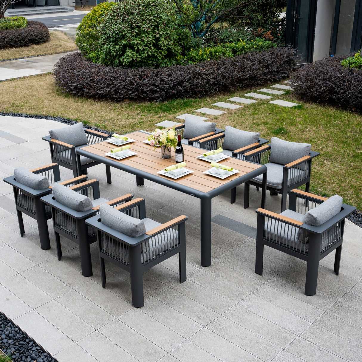 TALARA Aluminium Outdoor Dining Set (8-Seater)