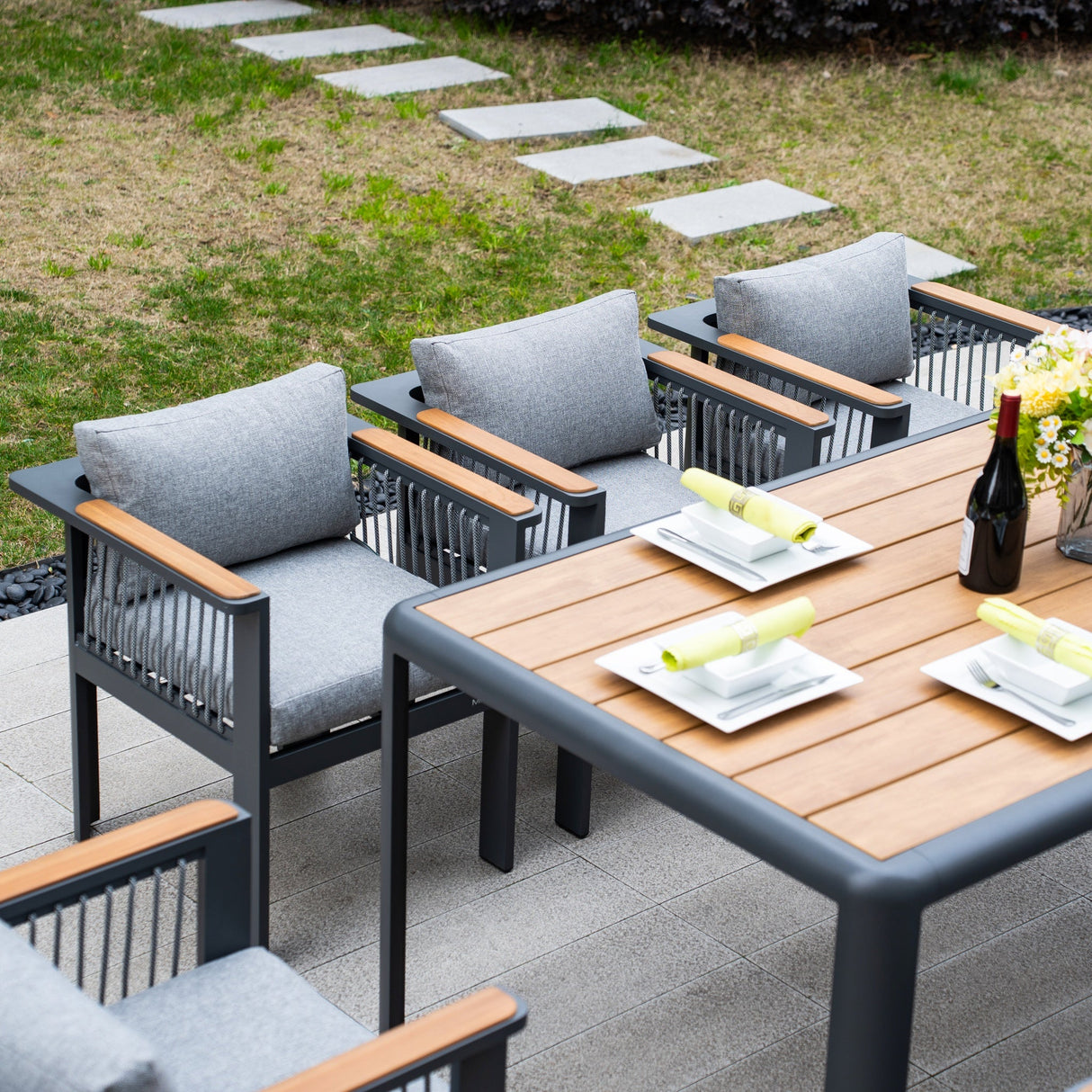 TALARA Aluminium Outdoor Dining Set (8-Seater)