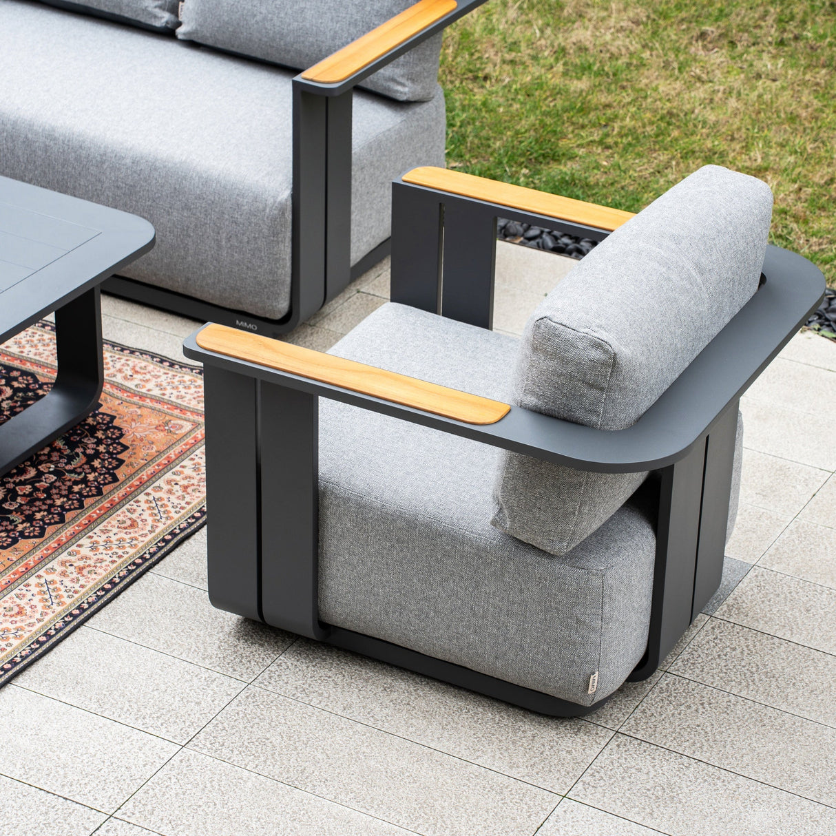 VAREL 4-Piece Sofa Set with TALARA Coffee Table (2 Armchairs + 2-Seater)