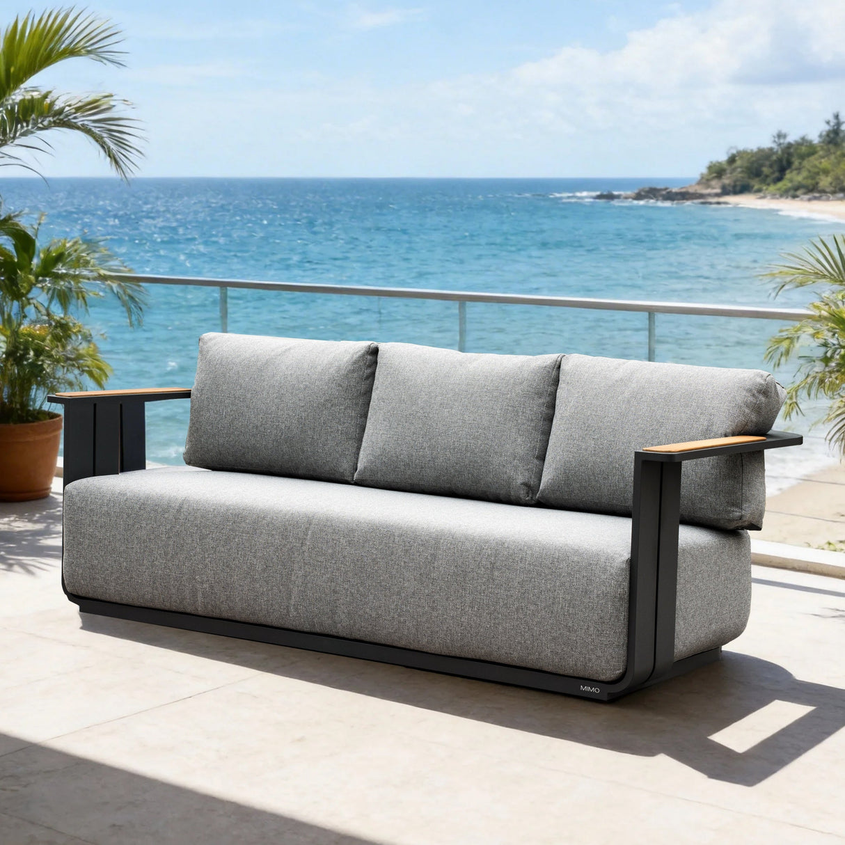 VAREL Aluminium Outdoor 3-Seater Sofa