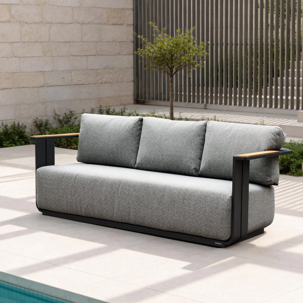 VAREL Aluminium Outdoor 3-Seater Sofa