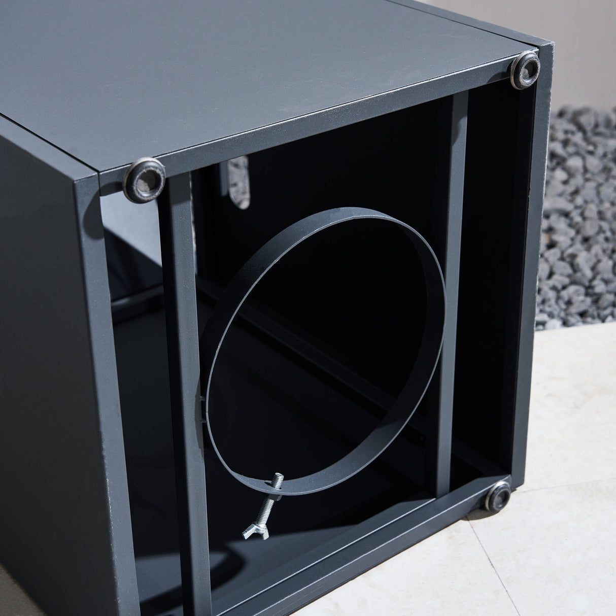ZENITH Modular Steel Gas Fire Pit Table Set
