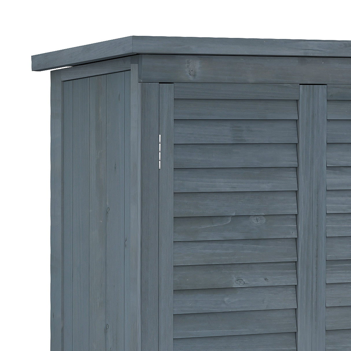 Fir Wood Garden Shed 39.5 x 79cm - Grey