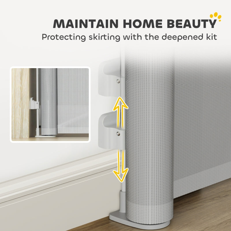 Retractable Stair Gate, Extends Up to 180cm Wide, Grey