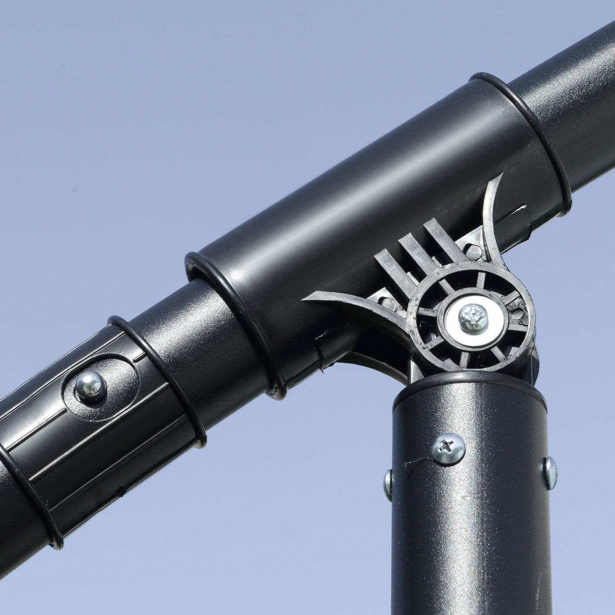 Garden Parasol Cantilever Umbrella with Crank Handle and Cross Base, Green