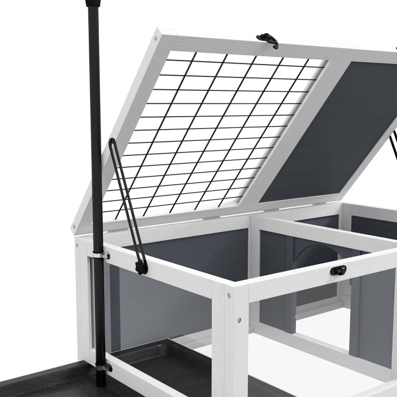 Tortoise Table with Adjustable Lamp Holder, Openable Lids & Pull-Out Trays - Grey