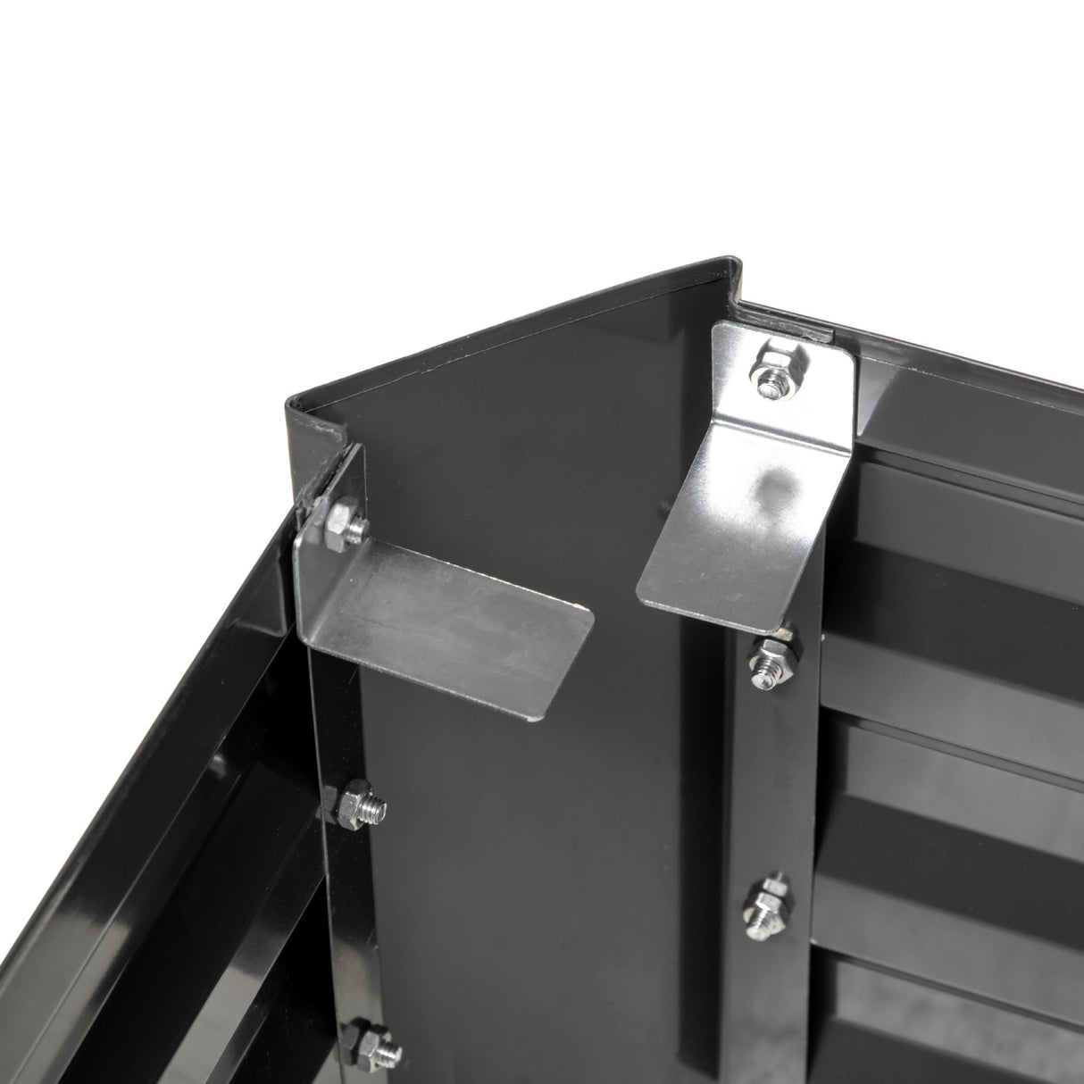 Outsunny Galvanised Raised Garden Bed with Greenhouse, Dark Grey