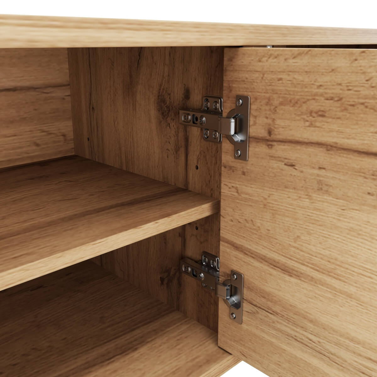 Modern Vintage TV Stand with 4 Doors – Wooden TV Cabinet Storage Sideboard for Up to 70 Inch TV