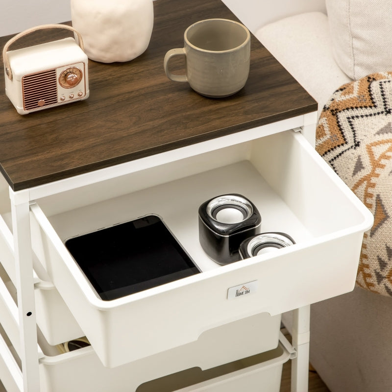 Bedroom Chest of Drawers, 6-Drawer Dresser Tall Storage, White