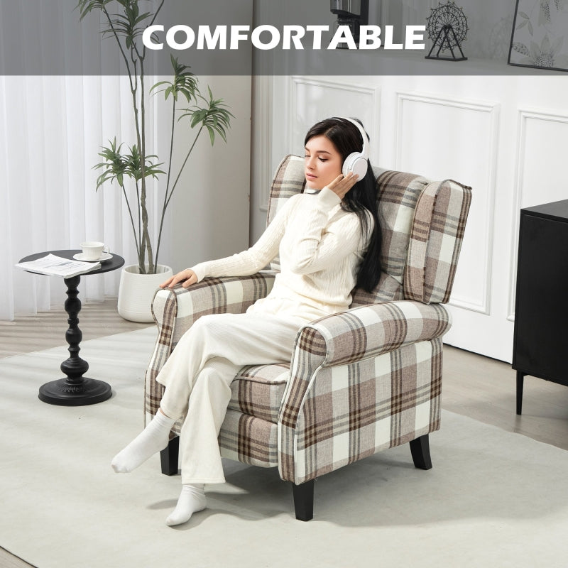 Armchair, 160?? Reclining with Footrest - Brown