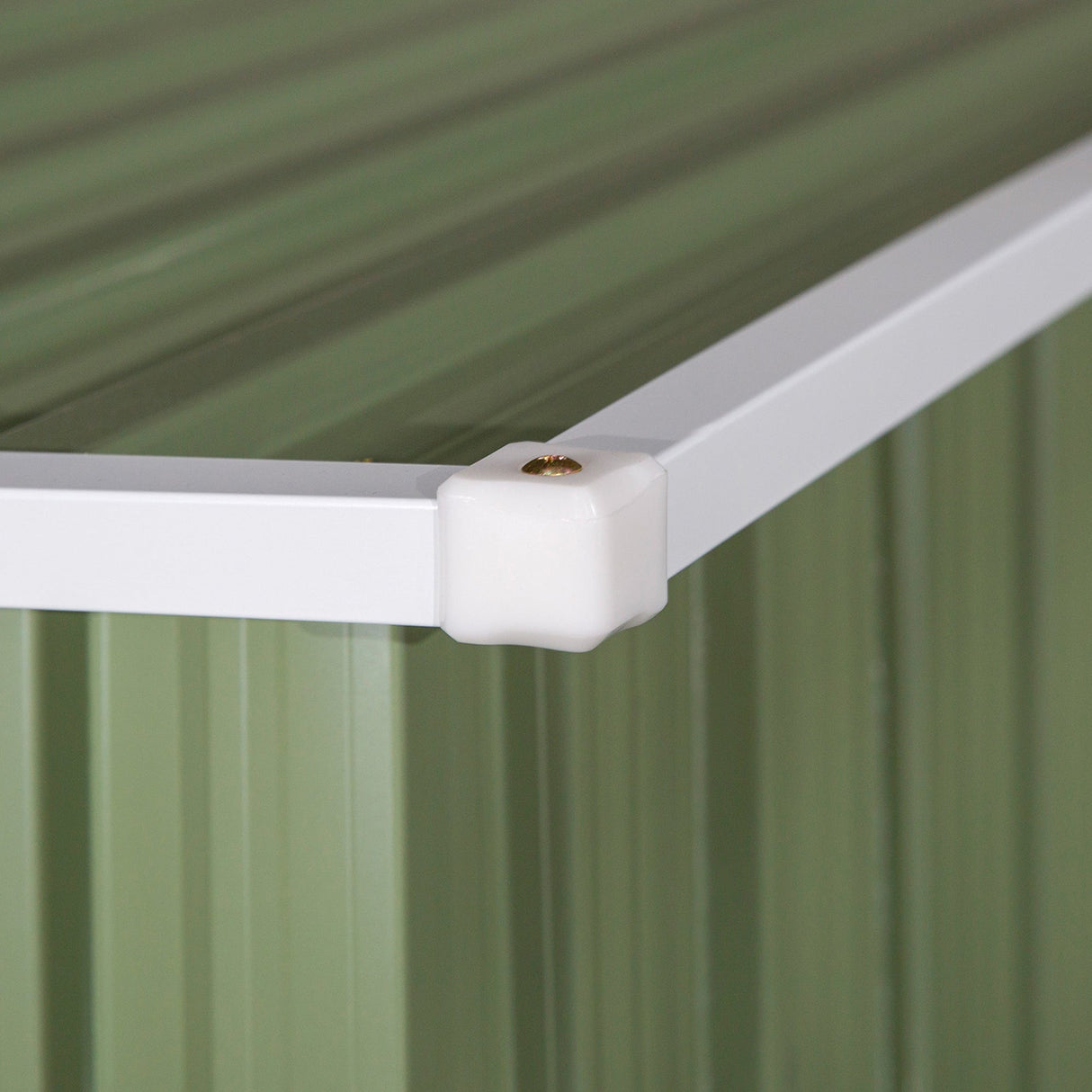 5ft x 3ft Metal Garden Storage Shed, Outdoor Tool Shed with Sloped Roof, Lockable Door - Light Green