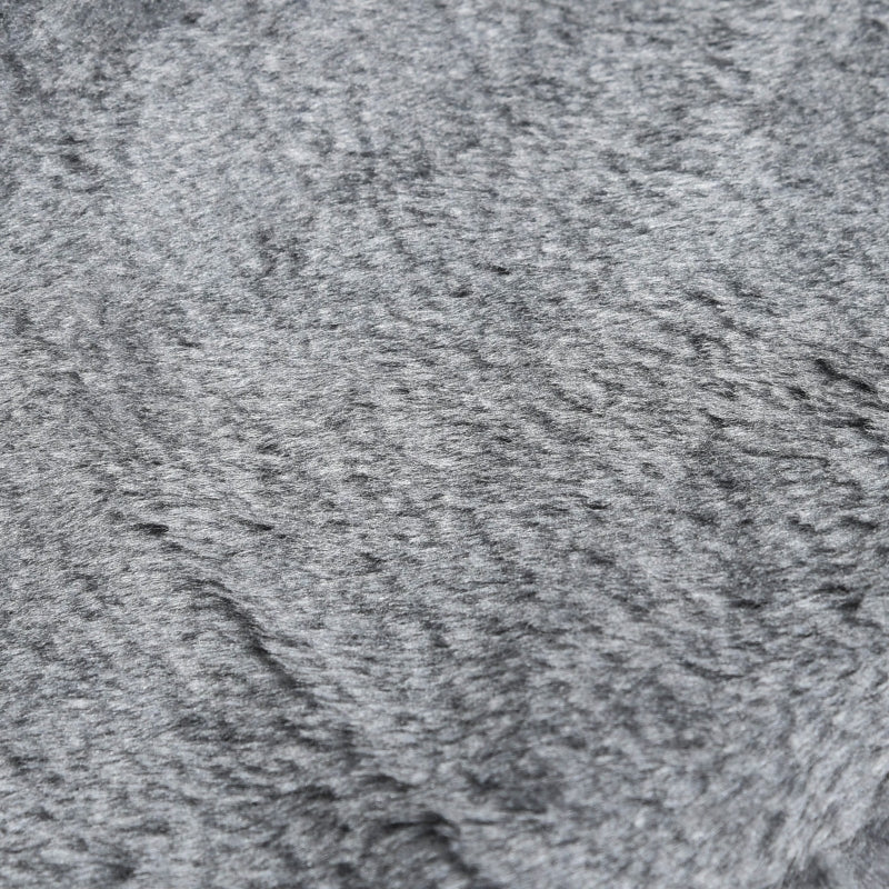 Four-Step Dog Stairs, Washable Plush Cover, Light Grey