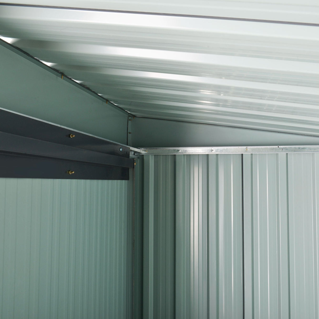 Garden Storage Shed with Sliding Door and Sloped Roof, 5 x 3ft, Black
