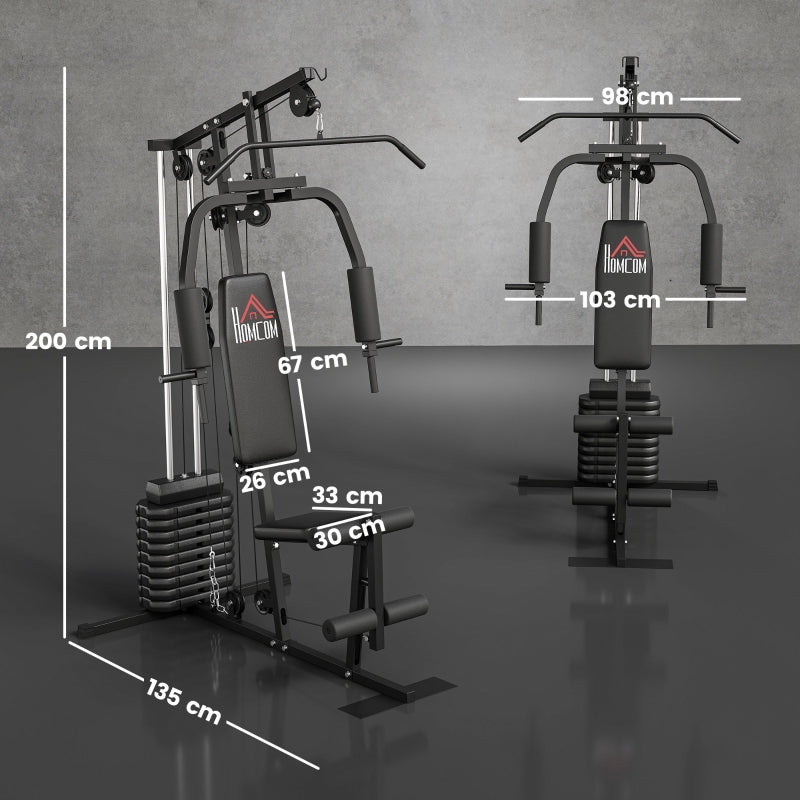 Multifunction Home Gym Machine with 45kg Weight Stacks for Strength Training