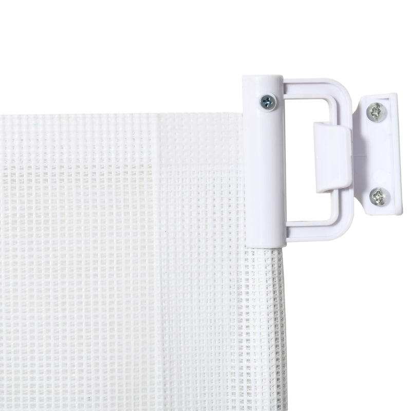 Retractable Stair Gate, Dog Pet Barrier for Doorway, Staircase, Hallway - White