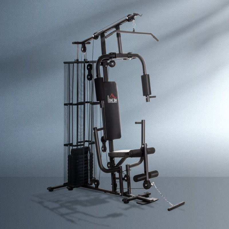 Multifunction Home Gym System Weight Training Workout Station, Metal
