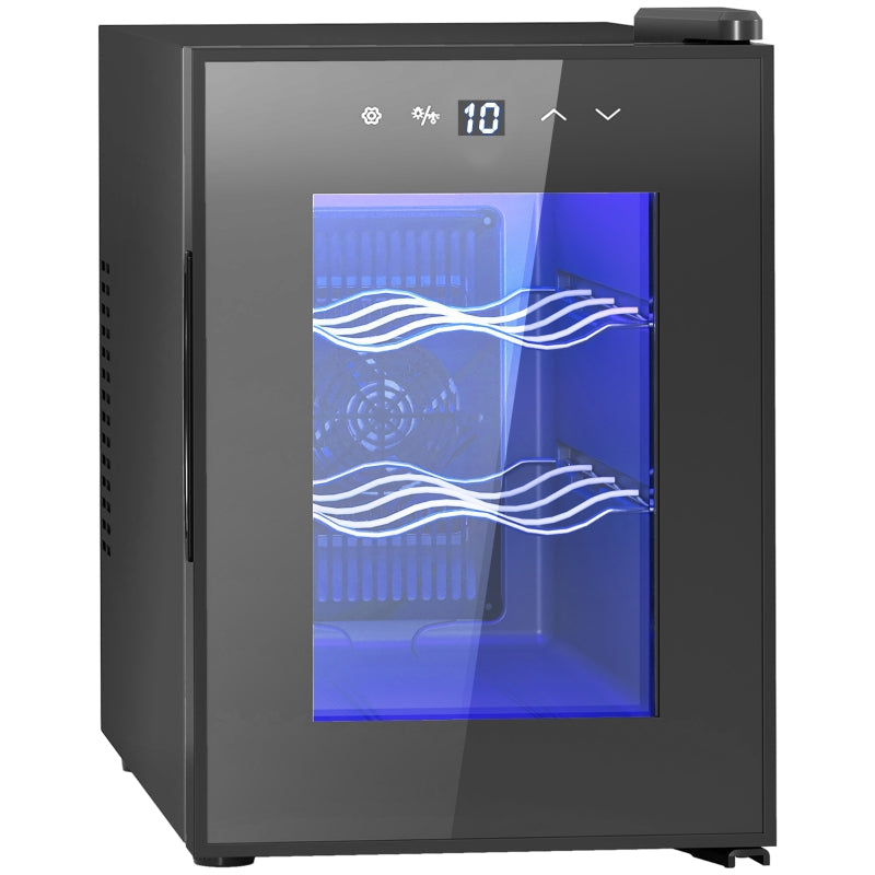 Six Bottle Countertop Wine Fridge with 8-18?? Temperature - Black