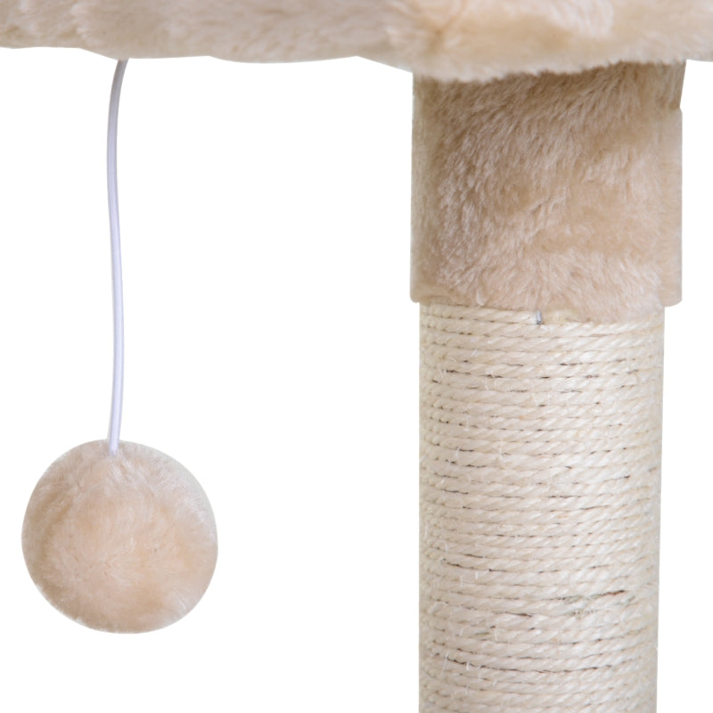 Cat Scratch Post with Bed Tree Sisal Hammock Activity Centre, Beige