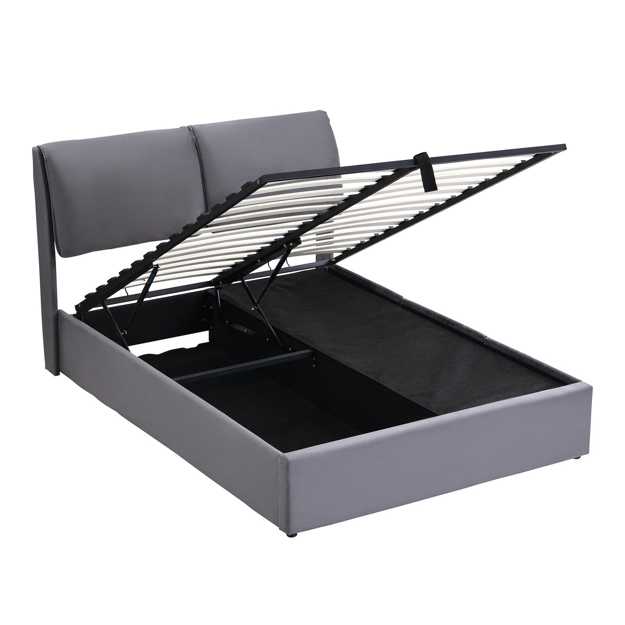 N606P196710G Bed with Large Storage & Adjustable Headboard